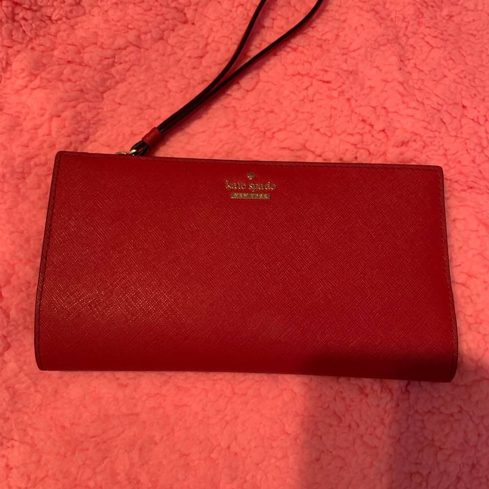 KATE SPADE | red leather wallet